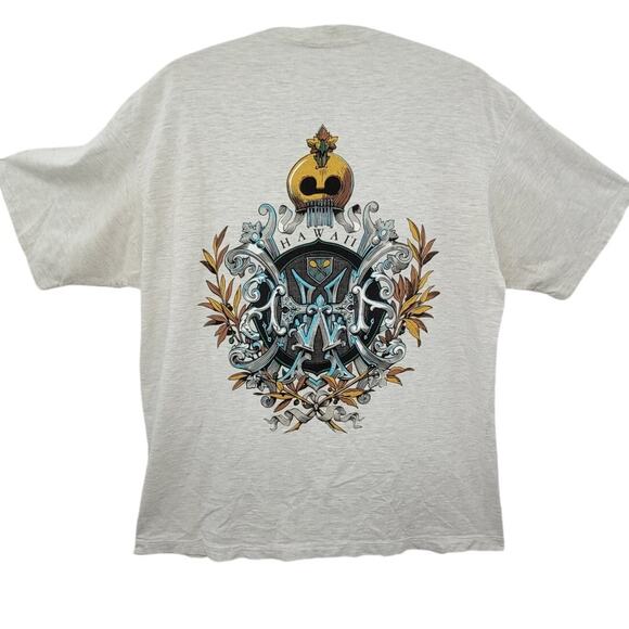 Crazy‎ Shirts 80s–90s Hawaii Monogram Graphic Tee Vintage Single Stitch - Picture 1 of 15
